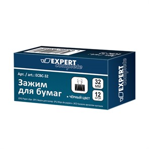 "Expert Complete" Зажим для бумаг ECBC-32 32 мм 12 x 12 шт. черный XG68845686254