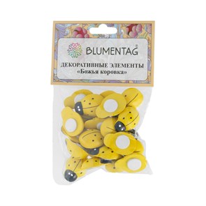 "Blumentag" WLBF-03 Декоративные элементы 5 х 24 шт. 2.5 см "Божья коровка"/желтый