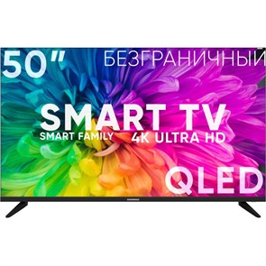 Телевизор Soundmax SM-QLED50T21SU(черный)\Q, UHD, смарт (Android) 2036756