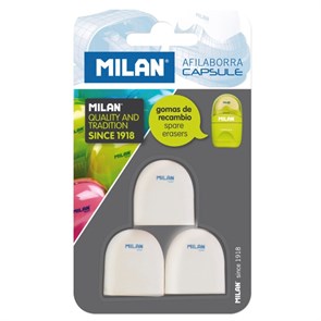 Ластик Milan CAPSULE для ластикоточилки, каучук, 3 шт в блистере (BNM10258) 973170