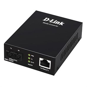 Медиаконвертер D-Link, Twisted-pair to Multi-mode (2km, SC) (DMC-F02SC/B1A)