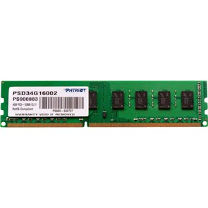 Модуль памяти Patriot DIMM DDR3 4Gb 1600Mhz CL11 PSD34G16002 1623560