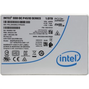 SSD накопитель Intel DC-P4510 (SSDPE2KX010T807) 1000GB/U.2/2.5/PCI-E
