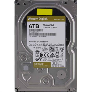 Жесткий диск WD Gold  6TB 3.5 SATA, 256MB, 7200 rpm (WD6003FRYZ) 1986734