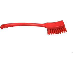Щетка ручная FBK с длинной ручкой 410х45мм мягкая красная 10213-3
