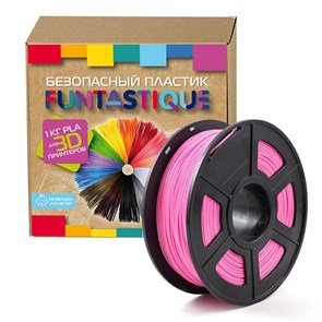 Катушка пластиковая Funtastique PLA-1KG-PK,1.75 мм,1 кг (Розовый) 1164157