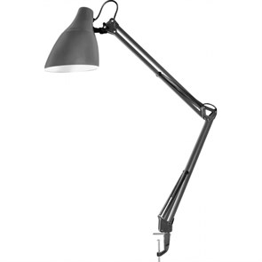 Светильник Camelion KD-335 метал. струбц, 40W, E27, серый