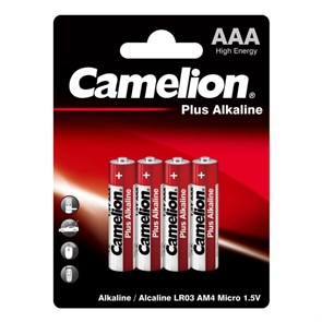 Батарейка Camelion AAA/LR 03 Plus Alkaline BL-4 1.5В(4 шт в уп.) 1568787