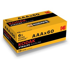 Батарейка Батарейки Kodak LR03-60(4S) XTRALIFE K3A-60(60шт/бл(30414938-RU1) 1848277