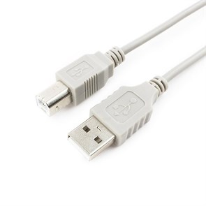 Кабель USB A 2.0 - USB B, М/М, 1.8 м, Gembird, сер, CC-USB2-AMBM-6 1043629