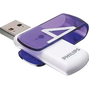 Флеш-память PHILIPS VIVID2.0 4GB, USB 2.0 2036690