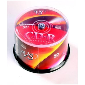 Носители информации CD-R, 52x, VS, Cake/50, VSCDRCB5001 166390