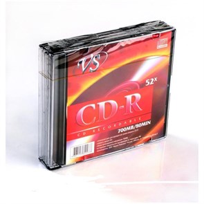 Носители информации CD-R, 52x, VS, Slim/5, VSCDRSL501 166387