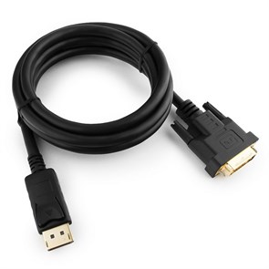 Кабель DisplayPort - DVI, М/25М, 1.8 м, экр, Cablexpert, чер, CC-DPM-DVIM-6