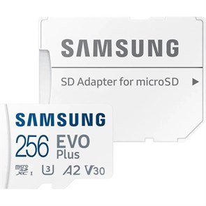 Карта памяти SAMSUNG EVO PLUS 256Gb microSDXC/UHS-I/SD адапт(MB-MC256KA/APC 1881185