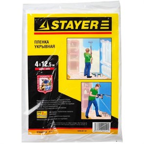 Пленка защитная укрывная 7 мкм 4х12,5 м STAYER 1225-07-12