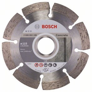 Диск алмазный BOSCH Standard for Concrete, сегмент. d115х22.2мм(2608602196) 1232726