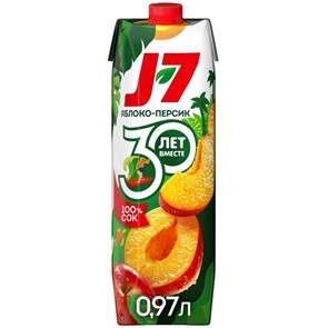Сок J7 яблочно-персиковый 0,97 л