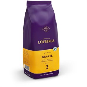 Кофе в зернах Lofbergs Brazil, арабика, упаковка 1кг