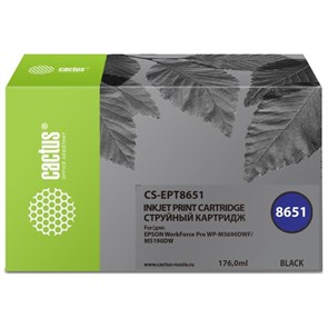 Картридж струйный Cactus CS-EPT8651 T8651 чер.для Epson WF5190 1678718