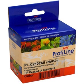 Картридж струйный ProfiLine CZ102AE №650 цв.для DJ Ink Advantage 2515/3515 1696717