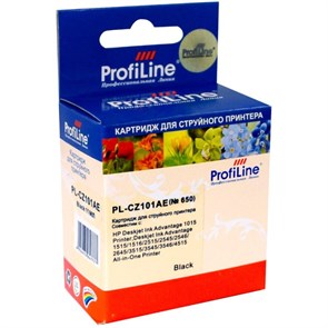 Картридж струйный ProfiLine CZ101AE №650 чер.для DJ Ink Advantage 2515/3515 1696718