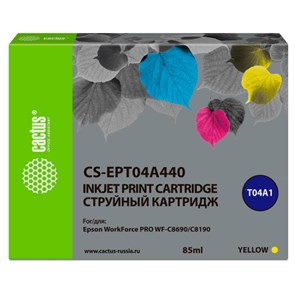 Картридж струйный Cactus CS-EPT04A440 жел. для Epson WF-C8190/C8690 1705733