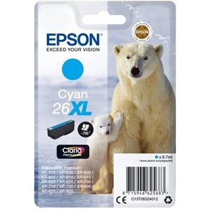 Картридж струйный Epson 26XL C13T26324012 гол пов.емк.XP-600/XP-700/XP-800 1330131