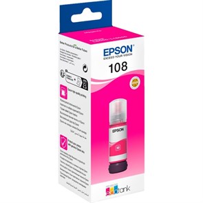 Чернила Epson 108 EcoTank Ink C13T09C34A для EpsonL8050/L18050,Magenta 70ml 1921289