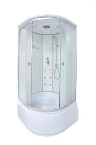 Душ. кабина СТК (рег.№468190) AQUA-0103 90*90*215 выс.под. зад.ст. стекл.белые БЕЗг/м БЕЗ радио ст. мат.пр.хр.4к