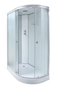 Душ. кабина СТК/SANTREK AQUA AQUA-0119 L 120*80*215 низ.под.,зад.ст бел, мат.ст .пр,бел ,без г/м 4к