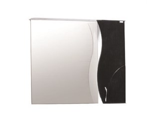 Зеркало-шкаф SANTREK HOME "ALLESSANDRO-80" Правый 800х732х150 (белый/черный)