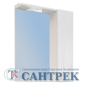 Зеркало-шкаф SANTREK HOME "Сонет-С 65" с подсветкой правый (белый) 605*700*185 XST22194