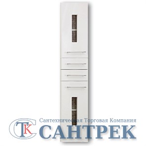 Пенал SANTREK HOME "Идеал" (стекло) белый 400*1950*346 XST17516