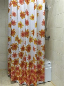 Штора для ванн BATH 180х180 (BLAZE FLOWERS оранж.) (ch13456) (4)