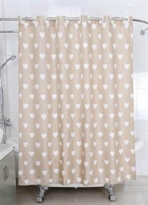 Штора для ванн BATH 180х180 Heart (beige) (ch14164-0) НОВИНКА (67)