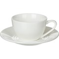 Кофейная пара Wilmax белая, фарфор, чашка 180 мл., WL-993001 - фото 1006744