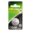Батарейка GP Lithium CR2450 бл/1шт, CR2450-2C1 - фото 1009225