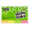 Клейкие закладки бумаж. 4цв.по 50л. 50ммх20 Attache Selection 383742 - фото 1023577