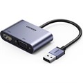 Адаптер UGREEN CM449 USB 3.0 - HDMI+VGA. 1080p. цвет серый (20518) 1940675 - фото 1030512