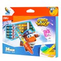 Мелки восковые Deli Super Wings круглые наб 24цв. картон/европод,EC21020 1686536 - фото 1106862