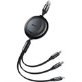 Кабель Baseus USB-A-&gt;C+A+MFI BM 1.1m3.5A черный 2098147 - фото 1123290