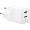 Зарядное устройство сетевое Baseus GaN5 Pro USB-C+C 40W белый 2098155 - фото 1123411