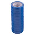 Набор изолент ПВХ 15 мм х 10 м, синяя, в упаковке 10 шт, 150 мкм Matrix - фото 250726
