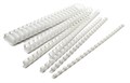 Пружины для переплета пластиковые Silwerhof d=16мм 101-115лист A4 белый (100шт) - фото 339103