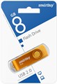 USB флеш накопитель  8 Gb SmartBuy Twist Yellow пластик-металл/поворотная/ SB008GB2TWY XMC114152 - фото 472829