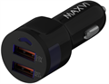 Авто З/У Maxvi (CCM-522 Plus T) 2 USB черный  5.2A, QC 3.0 кабель USB-C  0,5м - фото 473821
