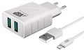 З/У BoraSCO (37265) 2 USB 2.4A + кабель Apple 8-pin белое XMC97769 - фото 477668