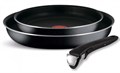 Набор посуды TEFAL 04181820 INGENIO Black  2 шт, 24/28 см,сьемная ручка XMC97423 - фото 481569