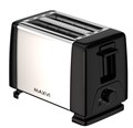 Тостер MAXVI KT822S черный-серебристый 800Вт, 6режимов - фото 486665
